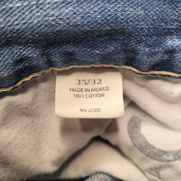 Polo Ralph Lauren Jeans Mens 35x32 Blue Denim Classic Fit Straight Leg - Picture 6 of 10